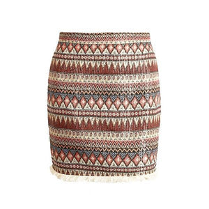 Tribal Print Mini Skirt