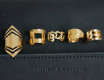 5 PIECE GOLD PLATED RINGS