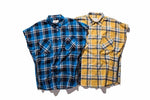 Jarod Plaid Cut Off (Blue)